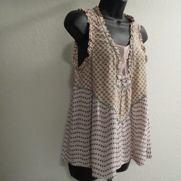 Development by Erica Davies Brown Tan Tank Top 8 Medium - Picture 2 of 15